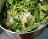A picture of step 9 of Kutti idli in tri colour.