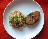 Hình bước làm 8 của món Gỏi xoài cá thu