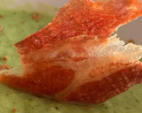 Foto del paso 5 de la receta: Gazpacho de calabacín y aguacate con crujiente de jamón.Thermomix