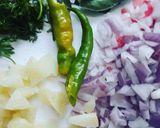 A picture of step 1 of Aaloo Palak.