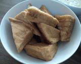 Foto langkah ke 1 dari resep Tahu isi ayam dan sayuran #resepketiga.