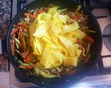 Foto del paso 5 de la receta: Fetuccini o cinta gruesa, salteado con vegetales. #Mercado