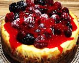Foto del paso 8 de la receta: Cheesecake de vainilla, frambuesas y moras con salsa de frutos rojos