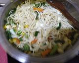 A picture of step 3 of Spaghetti cheesy veggies with egg delite.