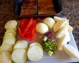 Foto del paso 1 de la receta: Tofu con verduras asadas y huevo escalfado👨‍🍳