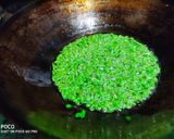A picture of step 6 of Tri Color Boondi.
