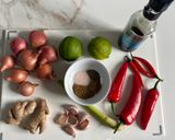 A picture of step 1 of Mild Thai Red Curry Paste #vegan.