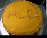 A picture of step 8 of Lion King Circle of Life Cake.