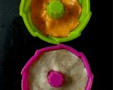 A picture of step 3 of INDEPENDENCE Day SPECIAL TRICOLORS RICE FLOUR KHICHU in MICROWAVE.