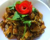 A picture of step 11 of Chhatu Besara / Mushrooms in mustard & poppy seeds Curry.
