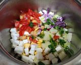 A picture of step 2 of Chole salad.