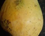 A picture of step 1 of Mango shake.