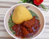 A picture of step 7 of Eba, Okro Soup & Stew.