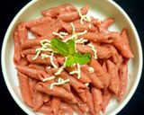 A picture of step 12 of Pink (beetroot) pasta.
