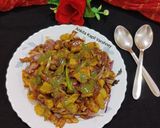 A picture of step 3 of Stuffed Besan Chilla.