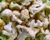 A picture of step 1 of Cauliflower masala fry.
