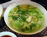 Hình bước làm 3 của món Cơm nhà màu xanh mát