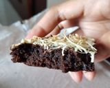 Foto langkah ke 10 dari resep Brownies Coklat Moist No BP No Soda Kue.