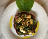 A picture of step 5 of 10 minute Savory Zucchini Pancakes #vegetarian #paleo #low carb #grain-free #gluten-free.