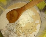 A picture of step 2 of Coconut puff puff.