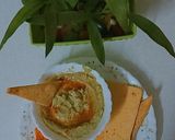 A picture of step 2 of Basil Hummus Recipe.
