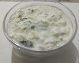 A picture of step 4 of Cucumber Raita.