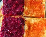 A picture of step 3 of Beetroot sandwich.