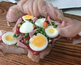 Foto del paso 1 de la receta Medallones de pollo rellenos🍗🌶🥚