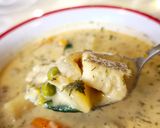 Kapros tőkehalleves Picipirostól recept fázis 4 fotója