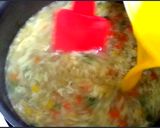 A picture of step 6 of Veggies Egg Drop Soup.