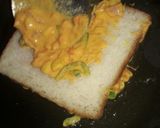 A picture of step 2 of Besan veggie toast.