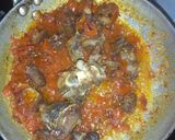 A picture of step 2 of Fried beef and deep fried potatoes with kachumbari.