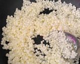 A picture of step 2 of Farari Sabudana laddu.