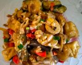 Foto langkah ke 7 dari resep Tumis Terong Tahu Udang (Asin Medan).