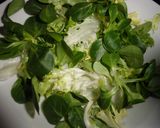 Foto del paso 2 de la receta Ensalada de canónigos y escarola con atún