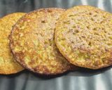 A picture of step 9 of Louki pancake make with leftover rice.