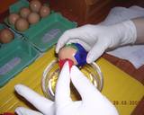 Βάψιμο αυγών με χαρτάκια φωτογραφία βήματος 2