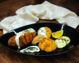 Lazacfasírt sajttal és kölessel hasselback édesburgonyával recept fázis 10 fotója