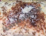 A picture of step 9 of Mutton Lasagna on stove.