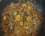 A picture of step 5 of Prawns fenugreek leaves masala.