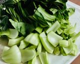 Hình bước làm 1 của món Canh Cải Thìa Nấu Nấm Rơm