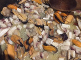 Spaghetti con frutos de mar🍝🐙🦐🦀