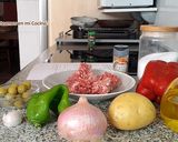 A picture of step 1 of Cuban-Style Picadillo.