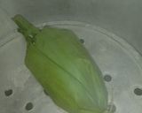 A picture of step 5 of Banana leaf idli /moode /kadabu.