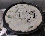A picture of step 2 of Onion Rava Dosa.
