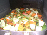 Pecho de res al horno con vegetales