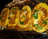 A picture of step 7 of Spaguetti squash.