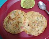 A picture of step 4 of High Protein Sattu & veggies Uttapam.