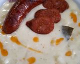 Krumplifőzelék sültkolbásszal recept fázis 4 fotója