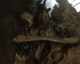 A picture of step 1 of Dry okra soup with beef and dry fish.